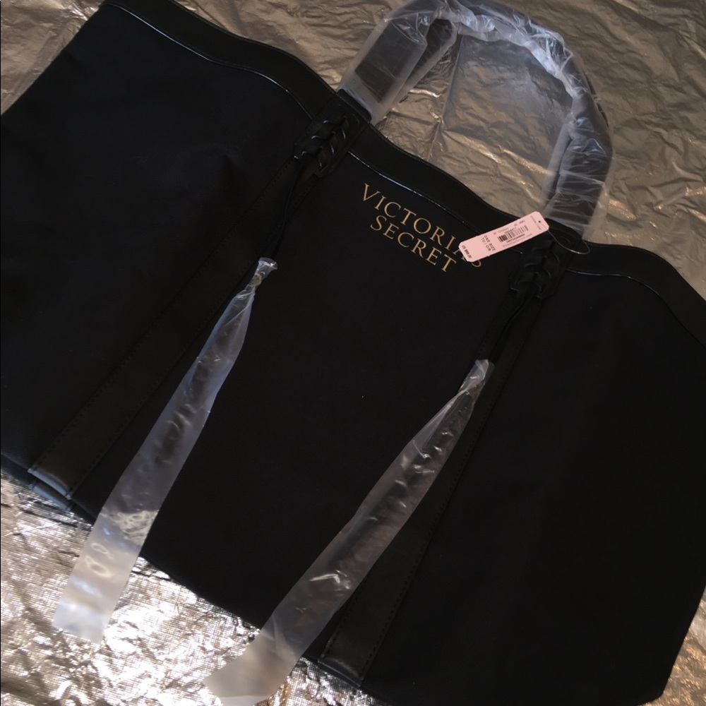 Victoria’s Secret large black tote bag NWT